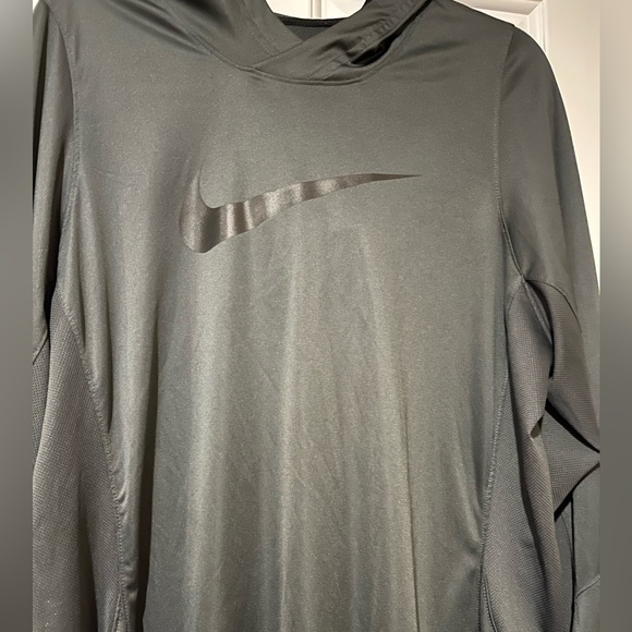 Nike Dri-Fit large dark gray long sleeve hoodie pullover - Picture 2 of 13
